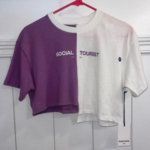 New Rare Social Tourist Asymmetrical Tee - Charlie D’Amelio Brand